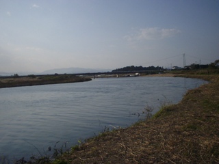 調査区間の上流方向