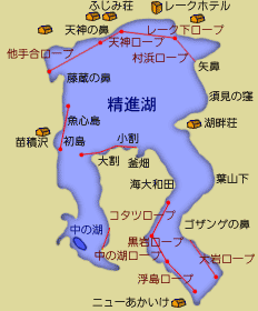 精進湖ポイントマップ